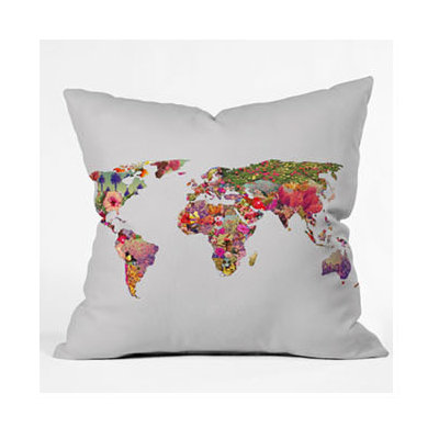 DENY Designs Bianca Green Its Your World Throw Pillow