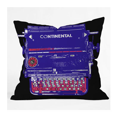 DENY Designs Romi Vega Continental Typewriter Throw Pillow