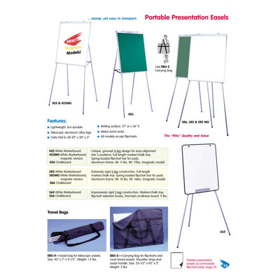 Testrite Portable Presentation Easel (4 leg design)