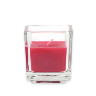 Zest Candle Square Glass Votive Candles (12 Pieces/Box )