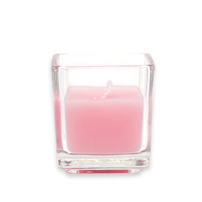 Zest Candle Square Glass Votive Candles (12 Pieces/Box )
