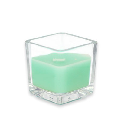 Zest Candle Square Glass Votive Candles (12 Pieces/Box )
