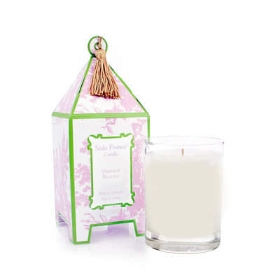 Seda France Classic Toile Viennese Blooms Pagoda Candle