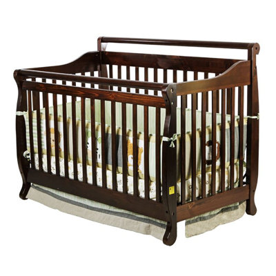 Dream On Me Liberty Two Piece Convertible Crib Nursery Set in Pecan