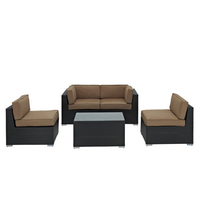 Modway Camfora 5 Piece Deep Seating Group with Cushions