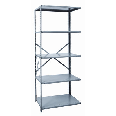 Hallowell Hi-Tech Shelving Medium-Duty Open Type Starter and Optional Add-on Unit with 5 Shelves