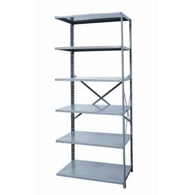 Hallowell Hi-Tech Shelving Heavy-Duty Open Type Add-on Unit with 6 Shelves