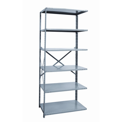 Hallowell Hi-Tech Shelving Heavy-Duty Open Type Add-on Unit with 6 Shelves