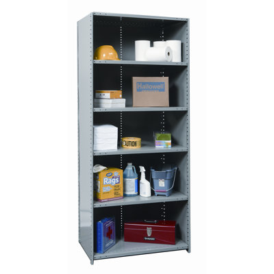 Hallowell Hi-Tech Shelving Heavy-Duty Closed Type Starter and Optional Add-on Unit with 6 Shelves