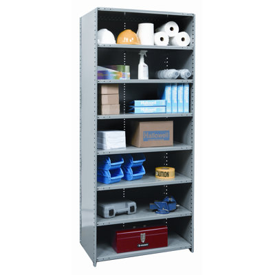 Hallowell Hi-Tech Shelving Medium-Duty Closed Type Starter Unit with 8 Shelves