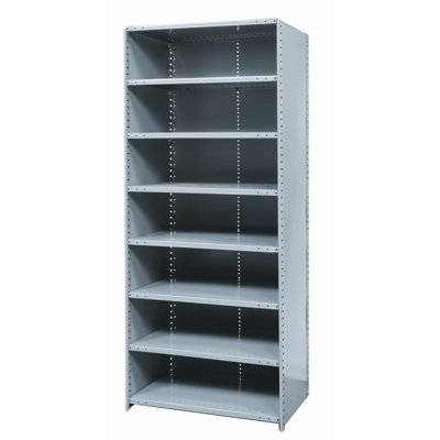 Hallowell Hi-Tech Shelving Heavy-Duty Closed Type Starter and Optional Add-on Unit with 8 Shelves