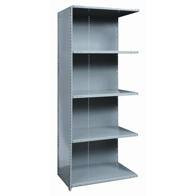 Hallowell Hi-Tech Shelving Medium-Duty Closed Type Starter and Optional Add-on Unit with 5 Shelves