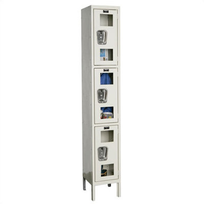 Hallowell Safety-View Stock Lockers - Triple Tier - 1 Section (Assembled)
