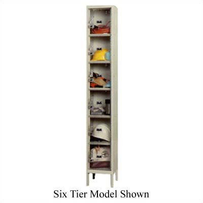 Hallowell Safety-View Plus Stock Lockers - Five Tiers - 1 Section (Assembled)
