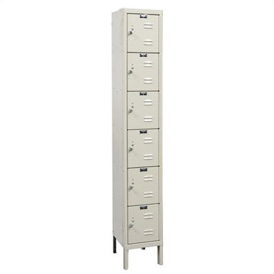 Hallowell Premium Stock Lockers - Six Tiers - 1 Section (Unassembled)