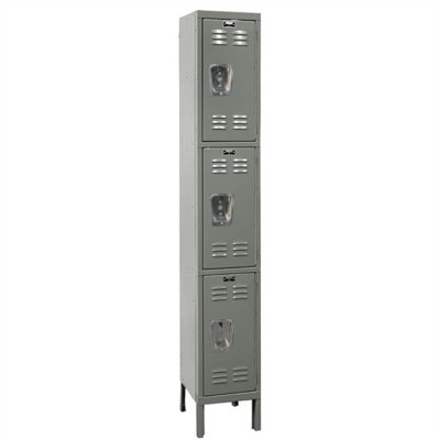 Hallowell Premium Stock Lockers - Triple Tier - 1 Section (Unassembled)