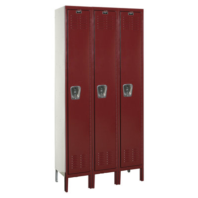 Hallowell Premium 3-Wide Single Tier Locker (Unassembled)