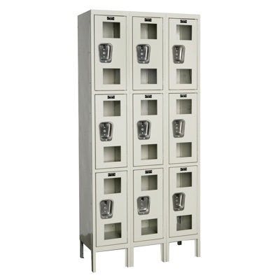 Hallowell Safety-View Stock Lockers - Triple Tier - 3 Sections (Assembled)