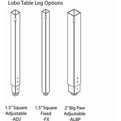 WB Manufacturing Quick Ship Lobo Table