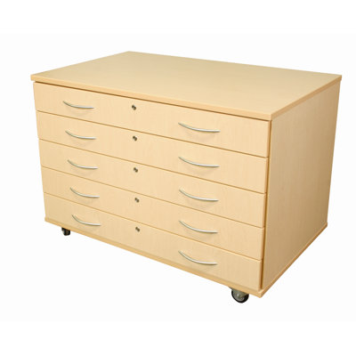 WB Manufacturing Paper Five Drawers / Casters Storage Unit