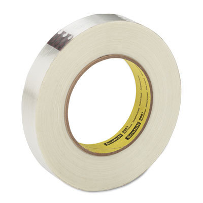 3M High-Performance Synthetic Rubber Adhesive Filament Tape, 1" x 60 Yards                                                      