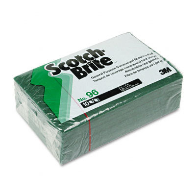 3M Scotch-Brite Commercial Scouring Pad, 6 x 9, 10/pack