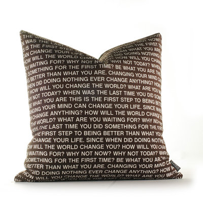 Inhabit You Are Pillow in Sunflower and Rust