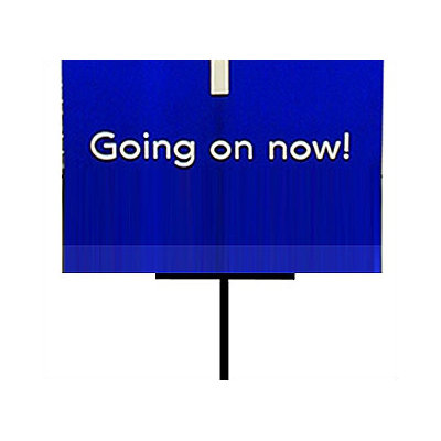 Pinquist Tool & Die 48" - 90" Vertical Adjustable Travel Banner Stand