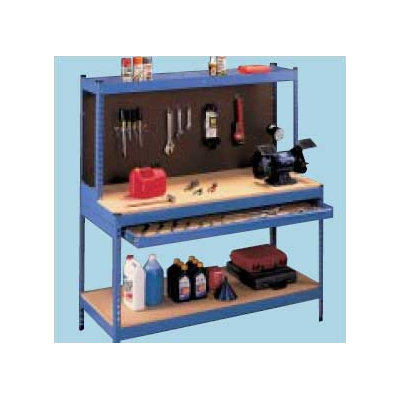 Tennsco Corp. Rivet Style Workbench With Half Width Drawer