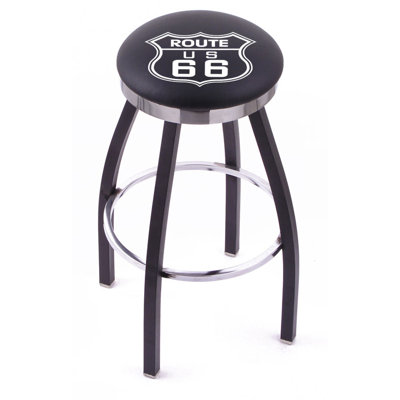 Holland Bar Stool Gambling Single Chrome Ring Swivel Barstool 
