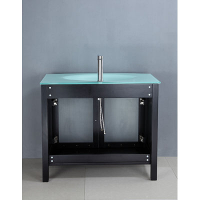 Legion Furniture 39" Single Bathroom Vanity Set in Espresso