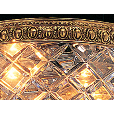Crystorama Olde World Lead Crystal 2 Light Flush Mount