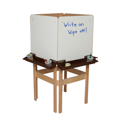Wood Designs Natural Environment 4-Sided Easel with Brown Tray