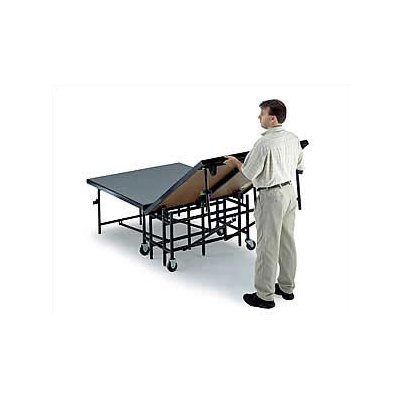 Midwest Folding Products 24" x 4' x 8' Mobile Stage with Hardboard or Polypropylene Deck