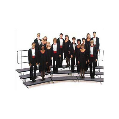 Midwest Folding Products 3-Level 48" Transfold Choral Riser with Optional 4th Step Add-on