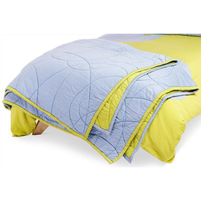 True Modern Starburst Bedding Collection in Brown and Blue