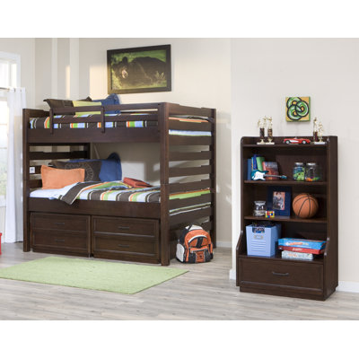 Legacy Classic Furniture Solutions Bookcase in Distressed Brown Cherry