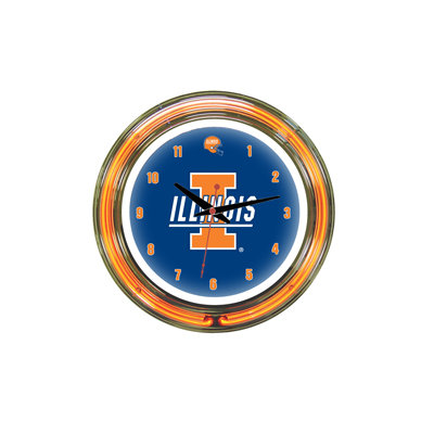 Wave 7 NCAA 14" Team Neon Wall Clock