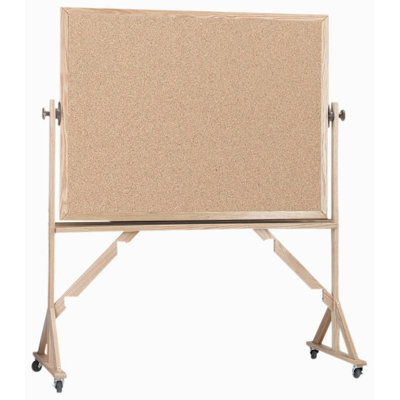 AARCO Reversible Natural Pebble Grain Cork Bulletin Board