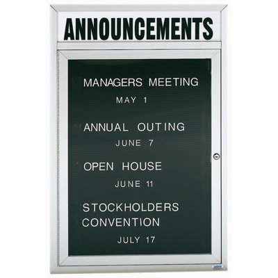 AARCO Outdoor Enclosed Directory Cabinet with Header