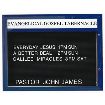AARCO Single Sided Illuminated Community Board