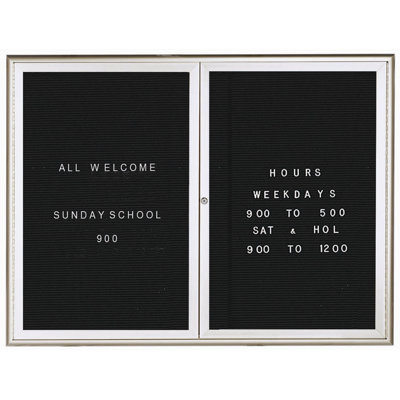 AARCO Enclosed Directory Cabinet with Waterfall Style Frame