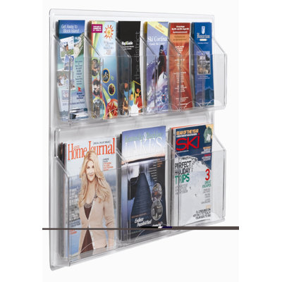 AARCO Clear-Vu Combination Pamphlet and Magazine Display