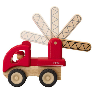Wonderworld Mini Fire Engine Wooden Vehicle