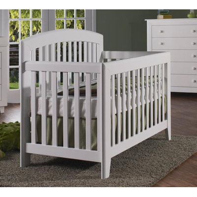 PALI Gala Convertible Crib Set in White
