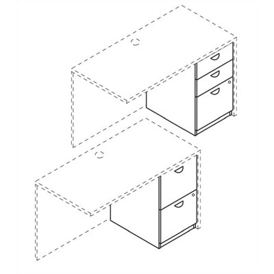 Basyx by HON Laminated Under-Desk Pedestal File with Lock