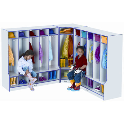 Jonti-Craft 5 Section Coat Locker with Step