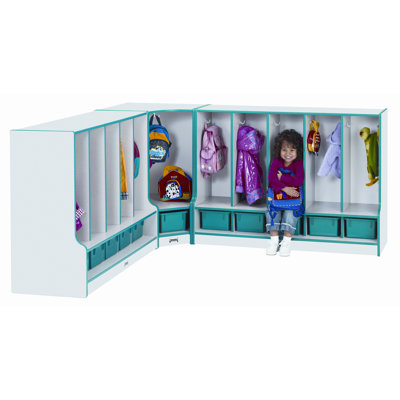 Jonti-Craft 5 Section Toddler Coat Locker with Step