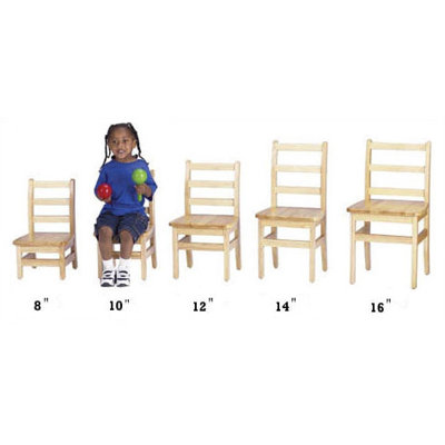 Jonti-Craft KYDZ 8" Wood Classroom Ladderback Chair