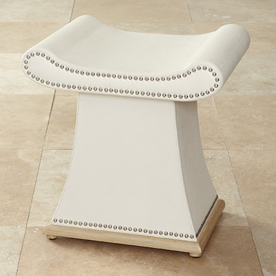 Global Views Sultan Cowhide Leather Bench